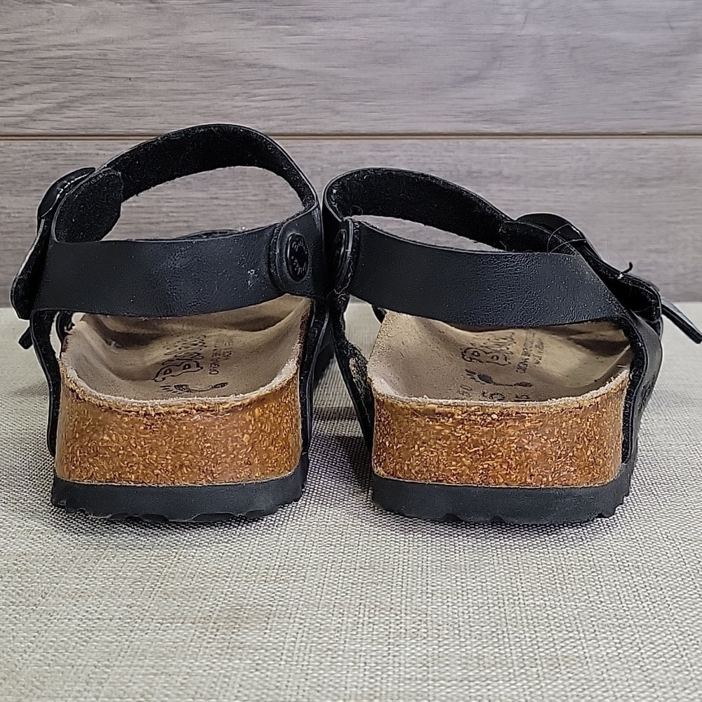 Birkenstock Black and Gray Strappy Sandals Sz 38 L7 M5 - Picture 3 of 11